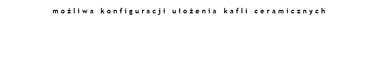 możliwa konfiguracji ułożenia kafli ceramicznych 