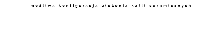 możliwa konfiguracja ułożenia kafli ceramicznych 